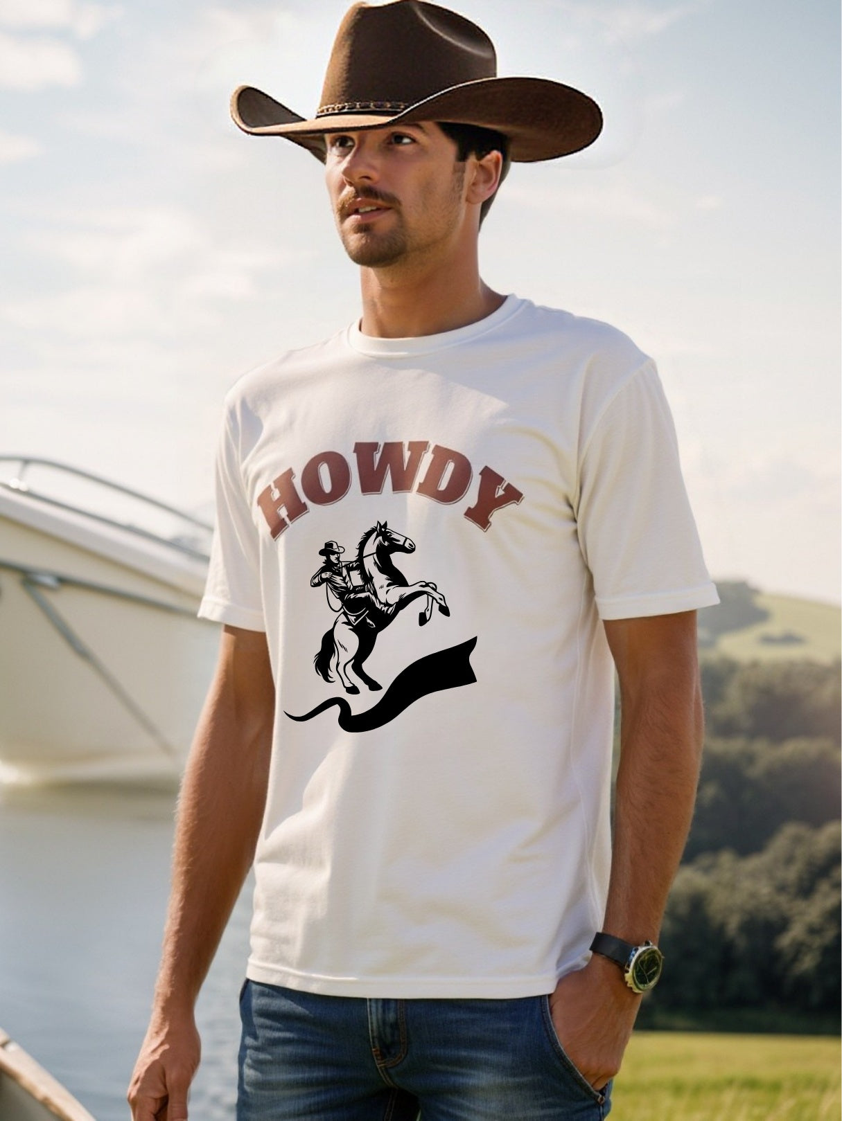 Howdy Cowboy - Western Style Graphic Tee