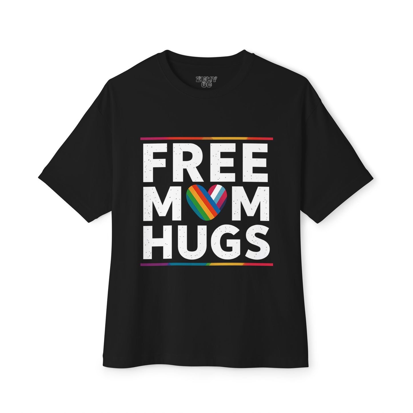 Pride Free Mom Hugs Oversized Tee