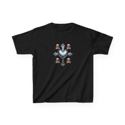 Cyber Heart Graphic Cropped Tee