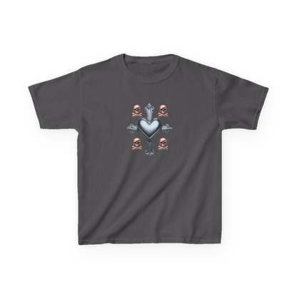 Cyber Heart Graphic Cropped Tee