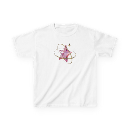 Pink Star Graphic Cropped Tee